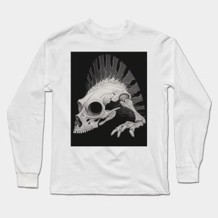 Sketch of an Alien Skeleton Long Sleeve T-Shirt